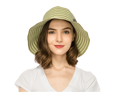 wholesale packable hats ribbon rollup sun hat  snap