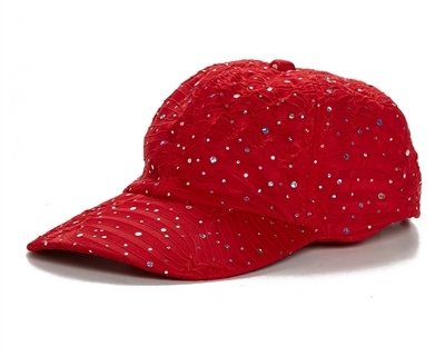 wholesale red fashion baseball caps - sequins baseball hats wholesale