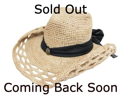 wholesale cowgirl hats raffia straw hat with sash