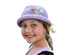 wholesale kids hats girls summer roller with flower embroidery