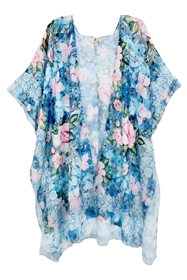 wholesale summer kimonos aqua