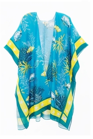 wholesale summer kimonos - ocean print