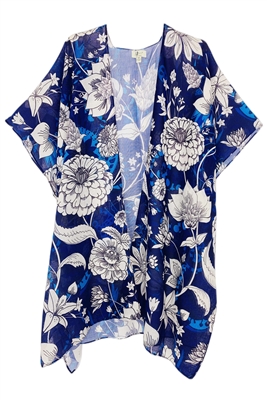 Wholesale Summer Kimonos - Floral Print Kimono