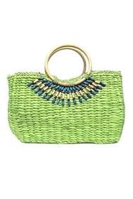 wholesale beaded straw handbag