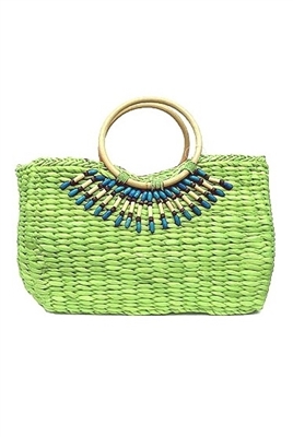 wholesale beaded straw handbag