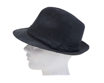black fedora hat wholesale 3 dollars faux suede