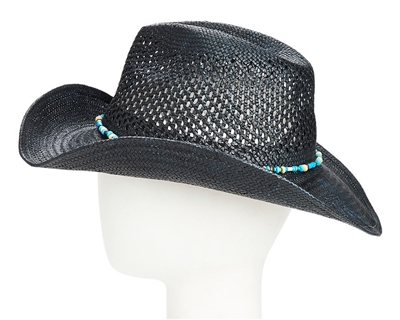 wholesale straw cowgirl hats beads