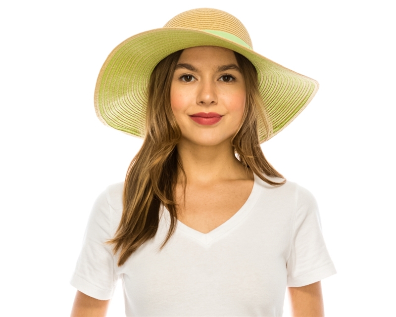 Wholesale Womens Sun Hats - Wide Brim Straw Hats UPF 50+ Protection