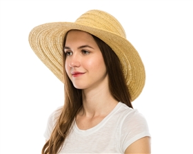 wholesale floppy straw hats - mixed braid Wide Brim Women's Sun Hat