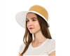 Sun Protection Hats - Straw Face Saver with Ribbon Brim