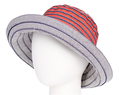 Ribbon Hats - Packable Kettle Hat - Nautical Stripes