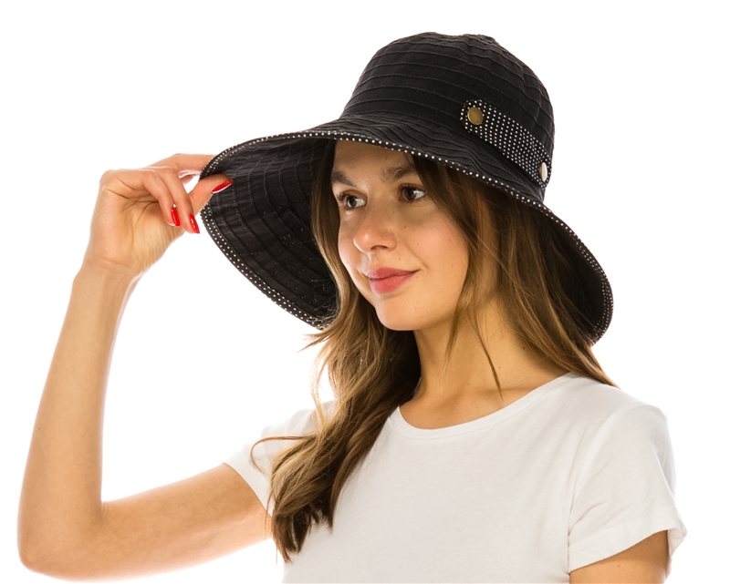 Wholesale Packable Hats - Travel Hats For Women - Ribbon Crusher Hat