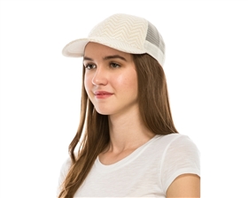 wholesale womens baseball caps - fashion trucker hats - zigzag pattern