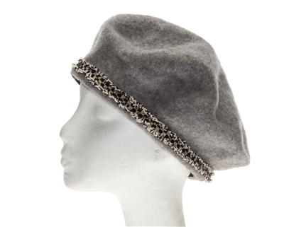 Winter Berets - Wool Hats Sparkly Band