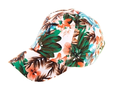 wholesale womens baseball cap - tropical print hat