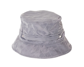 wholesale grey fashion bucket hats - girls quilted fashion bucket hats