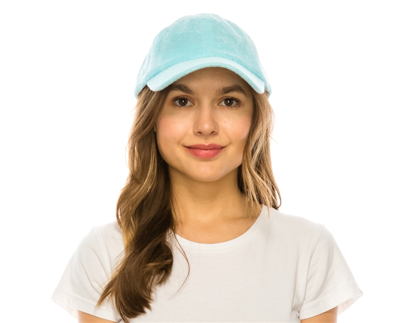 Wholesale Terry Cloth Baseball Cap Womens Beach Straw Sun Hat