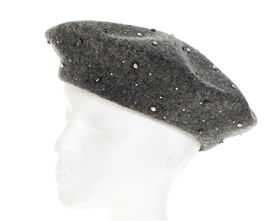 Bulk Wholesale Wool Berets - Rhinestone Beret Hats
