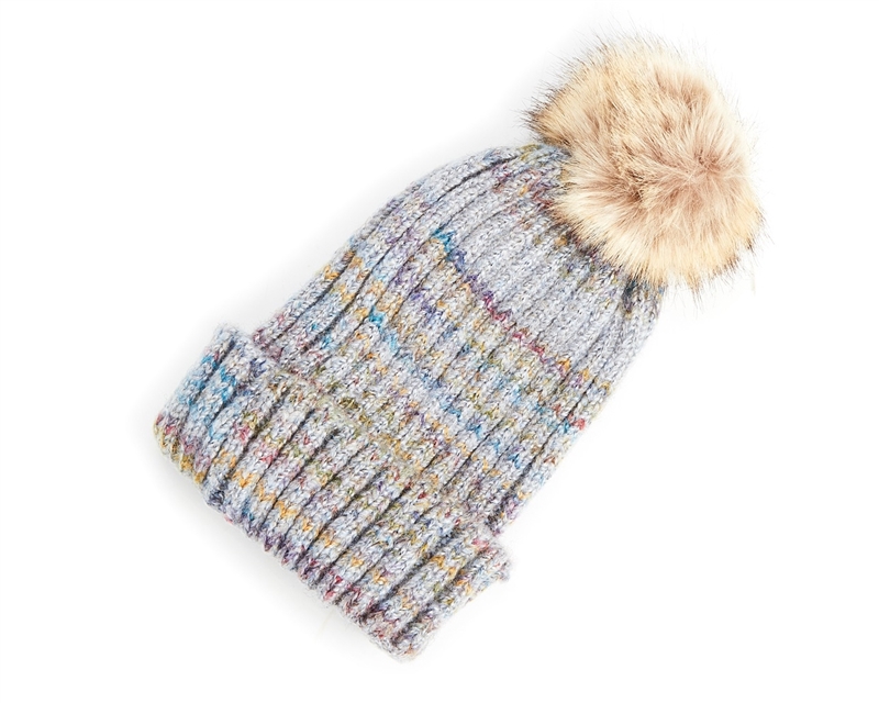 Wholesale Pom Cable Knit Beanie Hats Multi-Color Beanies 2019