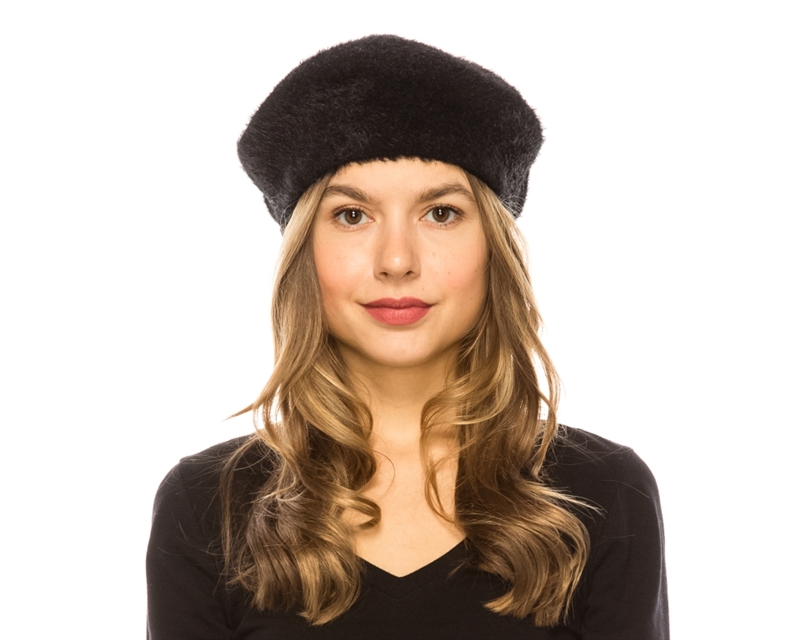 7063 Soft Vegan Fur Beret 7063 Soft Vegan Fur Beret