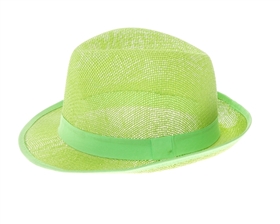 wholesale 4 dollar straw mesh summer fedora hat