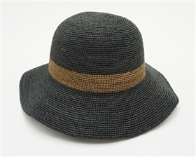 Wholesale Organic Raffia Hats - Turn Up Hat