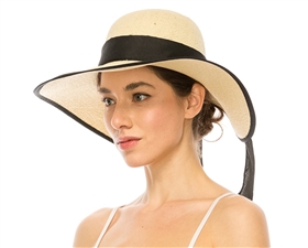 Wholesale Summer Hats - Wholesale Sun Hats - Wholesale Straw Beach Hats - Wholesale hats womens butterfly back hat