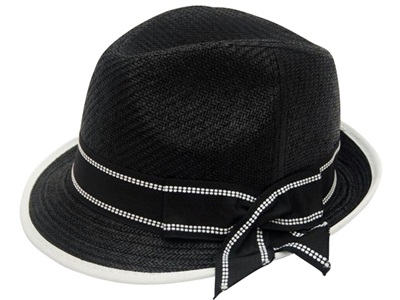 bulk black hats - wholesale dress hats - straw fedora hats - black church fedoras