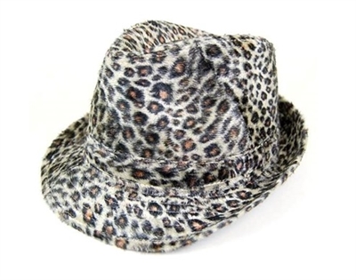 bulk leopard fedora hats - womens fedoras wholesale