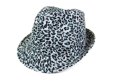 bulk leopard fedora hats - wholesale leopard print fedoras