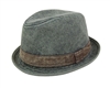 wholesale dress hats - wholesale stonewashed denim fedoras