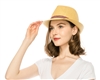 wholesale straw fedora hats - summer fedoras - fuchsia-lime band