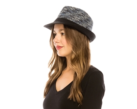 wholesale marled knitted fedora  solid brim