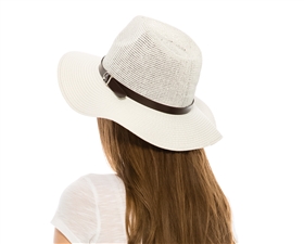 Wholesale Sun Hats - Straw Panama with Knit Crown