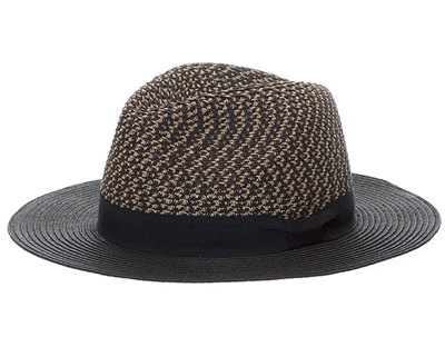 Wholesale Straw Panama Hats - Tweed Crown