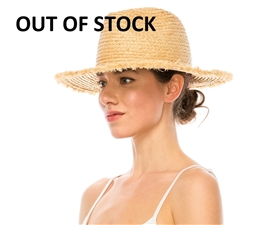 wholesale womens panama hats - raffia straw fringe edge hat