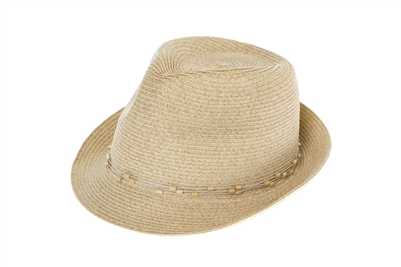 Wholesale Straw Fedora Hats - Girls Summer Beach HatHats