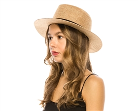 8093-BK	Linen Panama Hat w/ Black Band