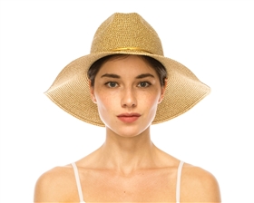 Wholesale Wide Brim Panama Hats Metallic Shimmer - Womens Straw Panama Hats Wholesale