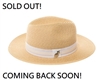 Wholesale Womens Straw Panama Hats - Pineapple Pin