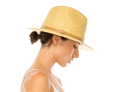 Wholesale Paper Raffia Straw Hats - Unisex Fedora Hat