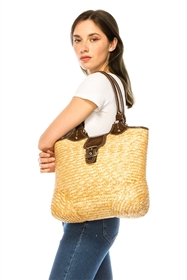wholesale wheat straw handbag  patent vinyl
