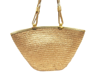 wholesale metallic straw handbag