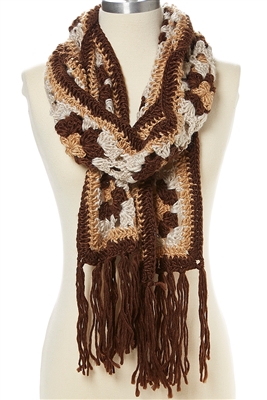 wholesale vintage scarves hand knit - floral knit scarf