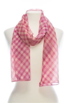 wholesale pink summer scarves - harlequin print