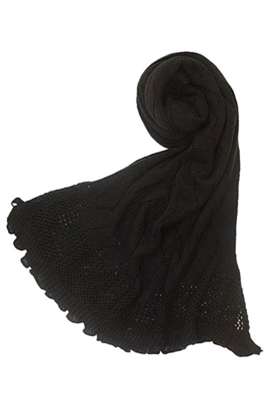 wholesale wavy lace knit scarf