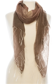 wholesale SHEER BROWN FOUR-LAYER SCARF
