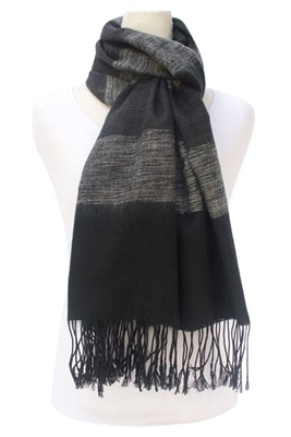 wholesale black scarves wide stripes shawl