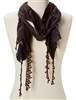 wholesale fringe scarf with rose embroidery