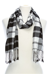 wholesale unisex scarves soft viscose plaid scarf